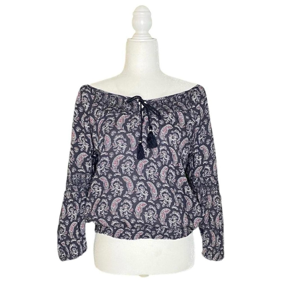 American Eagle Paisley Patterned Wide-Open Neckli… - image 1